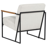 Monsen Ivory Fabric Upholstered Metal Frame Accent Chair from Coaster - Luna Furniture
