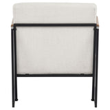 Monsen Ivory Fabric Upholstered Metal Frame Accent Chair from Coaster - Luna Furniture