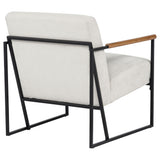 Monsen Ivory Fabric Upholstered Metal Frame Accent Chair from Coaster - Luna Furniture