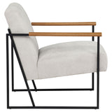 Monsen Ivory Fabric Upholstered Metal Frame Accent Chair from Coaster - Luna Furniture