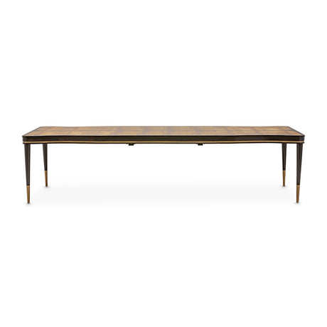 Malibu Crest Crotch Mahogany Crotch Mahogany Rectangular Dining Table from Michael Amini - Luna Furniture