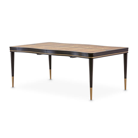 Malibu Crest Crotch Mahogany Crotch Mahogany Rectangular Dining Table from Michael Amini - Luna Furniture