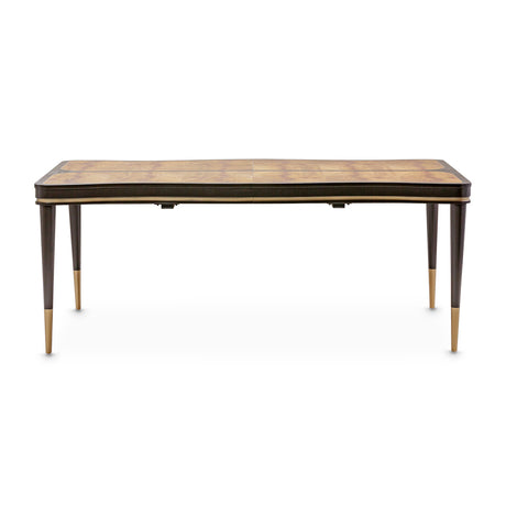 Malibu Crest Crotch Mahogany Crotch Mahogany Rectangular Dining Table from Michael Amini - Luna Furniture