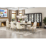 Malibu Crest Crotch Mahogany Crotch Mahogany Rectangular Dining Table from Michael Amini - Luna Furniture