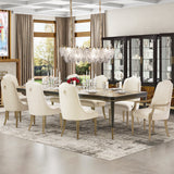 Malibu Crest Crotch Mahogany Crotch Mahogany Rectangular Dining Table from Michael Amini - Luna Furniture