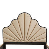 Malibu Crest Crotch Mahogany Dark Espresso Eastern King Scalloped Panel Bed from Michael Amini - Luna Furniture