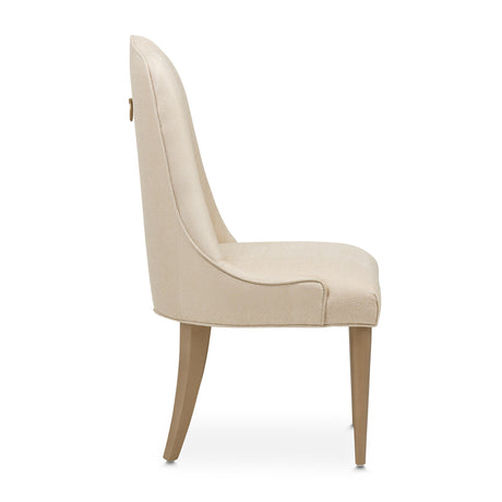 Malibu Crest Crotch Mahogany Burnished Gold Dining Side Chair from Michael Amini - Luna Furniture