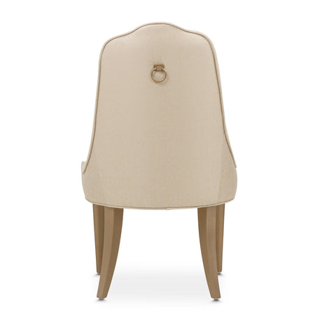Malibu Crest Crotch Mahogany Burnished Gold Dining Side Chair from Michael Amini - Luna Furniture