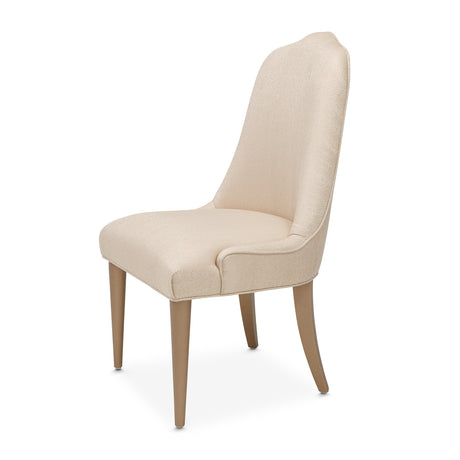 Malibu Crest Crotch Mahogany Burnished Gold Dining Side Chair from Michael Amini - Luna Furniture