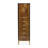 Malibu Crest Crotch Mahogany Crotch Mahogany Swivel Chiffonier Lingerie Chest from Michael Amini - Luna Furniture