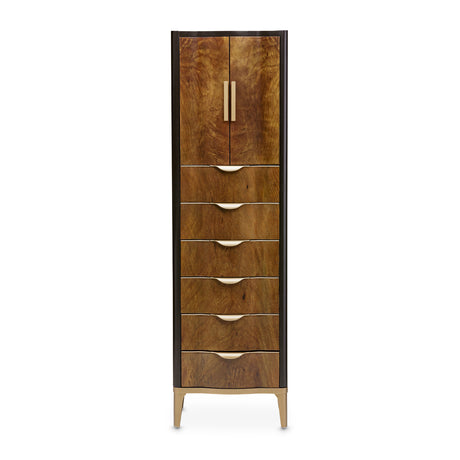 Malibu Crest Crotch Mahogany Crotch Mahogany Swivel Chiffonier Lingerie Chest from Michael Amini - Luna Furniture