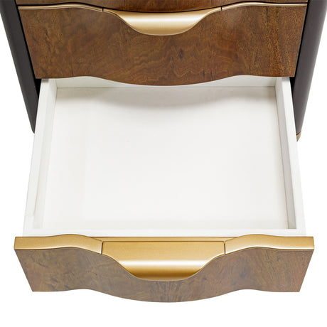 Malibu Crest Crotch Mahogany Crotch Mahogany Swivel Chiffonier Lingerie Chest from Michael Amini - Luna Furniture
