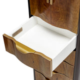 Malibu Crest Crotch Mahogany Crotch Mahogany Swivel Chiffonier Lingerie Chest from Michael Amini - Luna Furniture