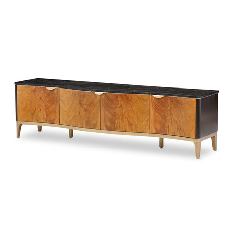 Malibu Crest Crotch Mahogany Crotch Mahogany Tv Console from Michael Amini - Luna Furniture