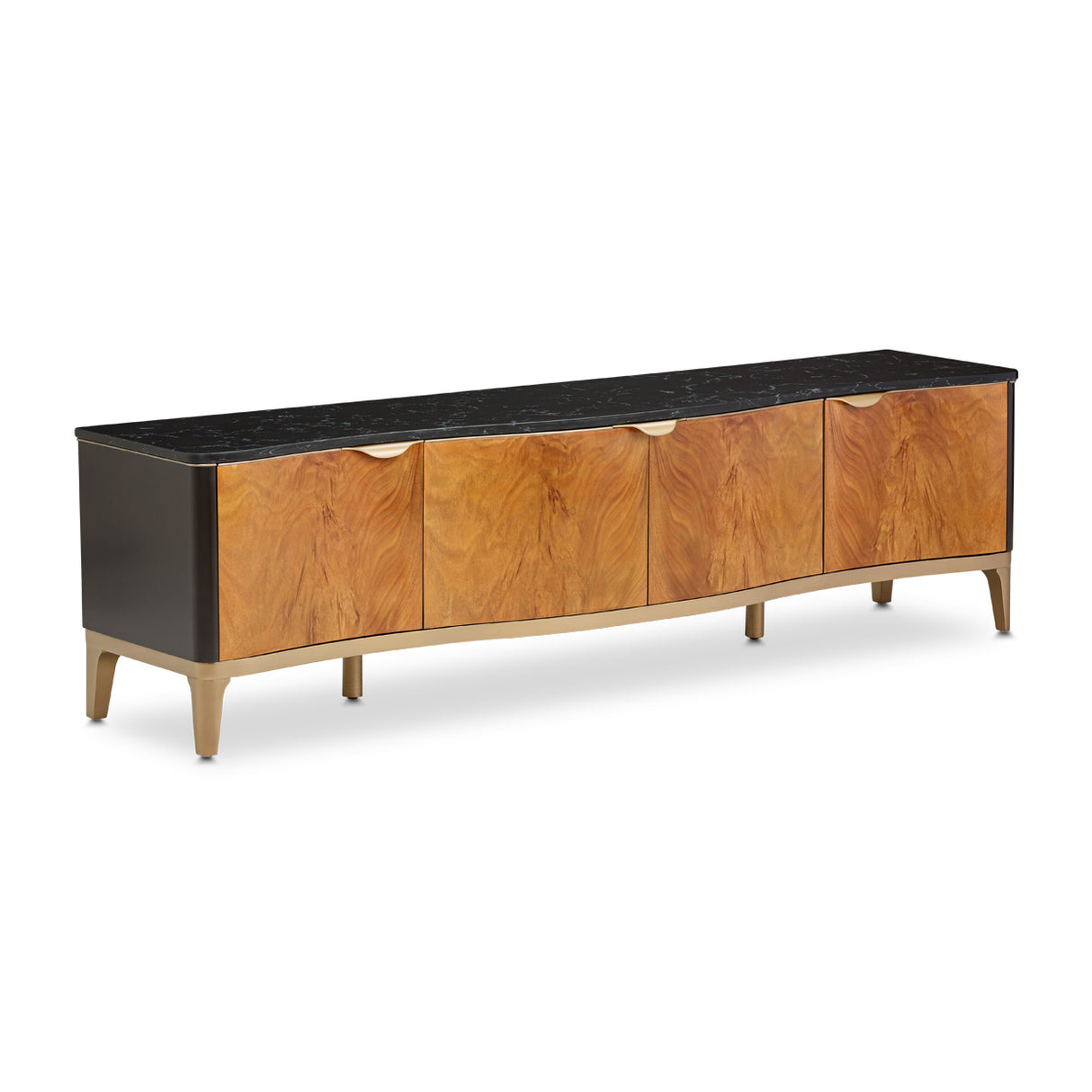 Malibu Crest Crotch Mahogany Crotch Mahogany Tv Console from Michael Amini - Luna Furniture