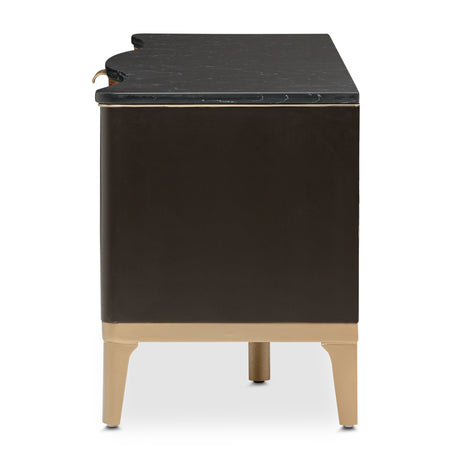 Malibu Crest Crotch Mahogany Crotch Mahogany Tv Console from Michael Amini - Luna Furniture
