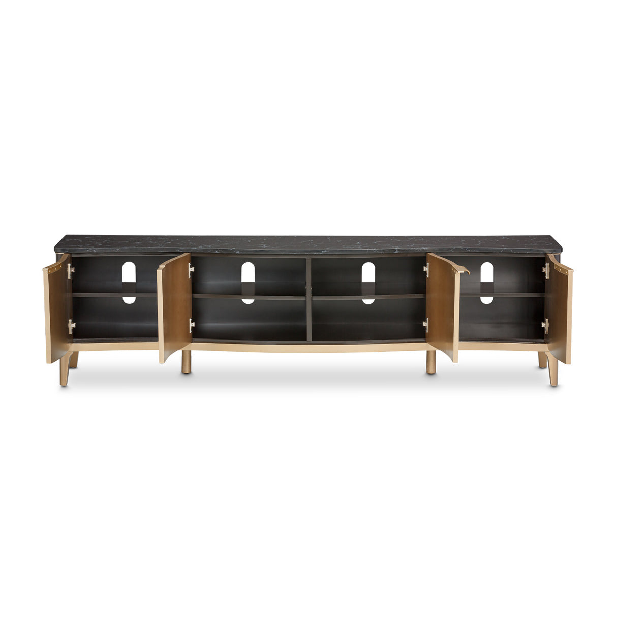 Malibu Crest Crotch Mahogany Crotch Mahogany Tv Console from Michael Amini - Luna Furniture