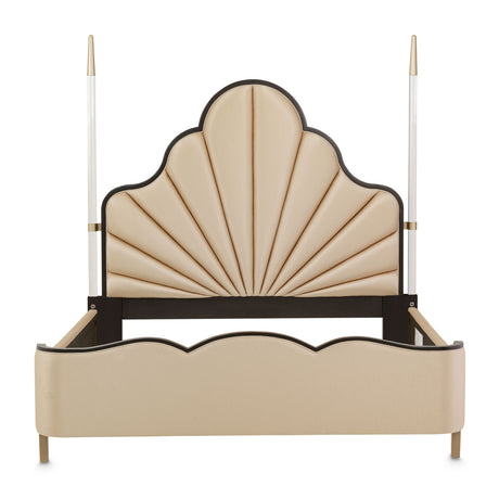 Malibu Crest Crotch Mahogany Dark Espresso Eastern King Poster Bed from Michael Amini - Luna Furniture
