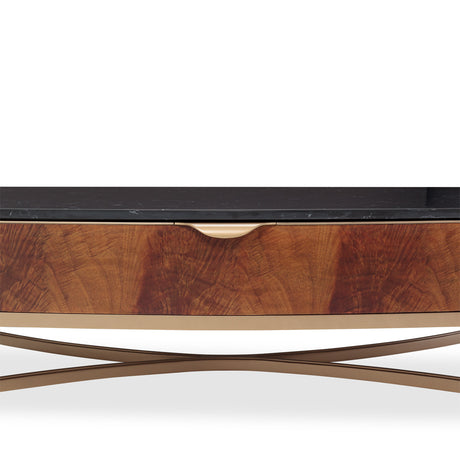 Malibu Crest Crotch Mahogany Crotch Mahogany Rectangular Cocktail Table from Michael Amini - Luna Furniture