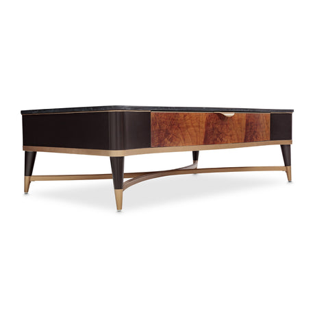 Malibu Crest Crotch Mahogany Crotch Mahogany Rectangular Cocktail Table from Michael Amini - Luna Furniture
