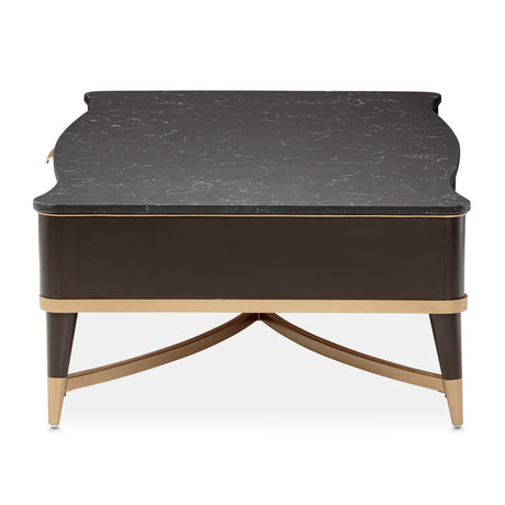 Malibu Crest Crotch Mahogany Crotch Mahogany Rectangular Cocktail Table from Michael Amini - Luna Furniture