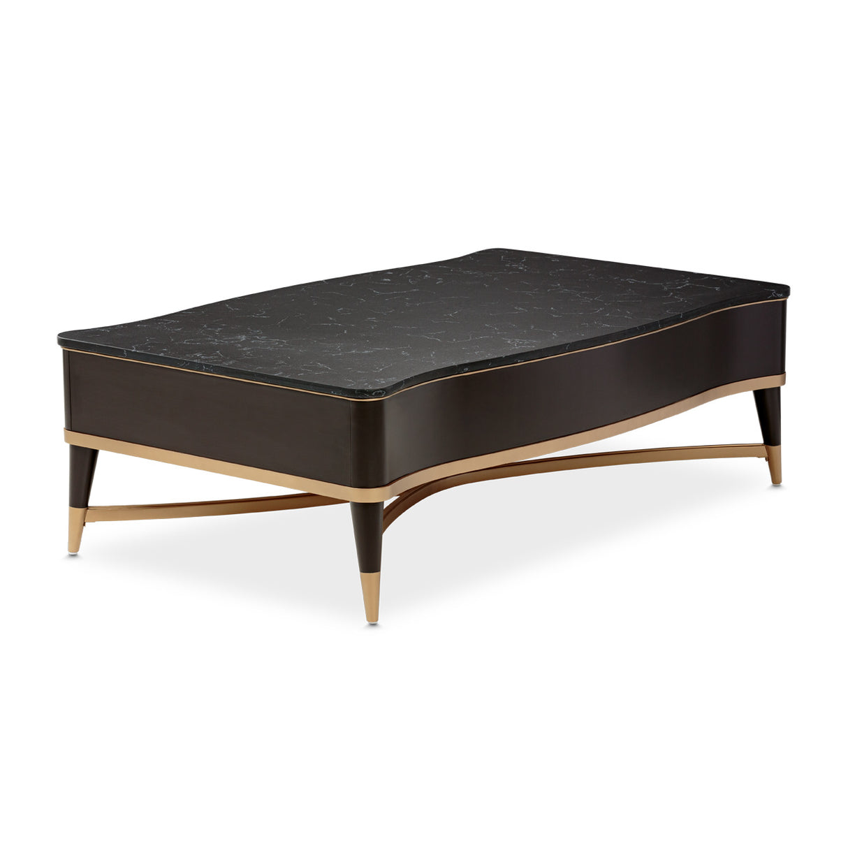 Malibu Crest Crotch Mahogany Crotch Mahogany Rectangular Cocktail Table from Michael Amini - Luna Furniture