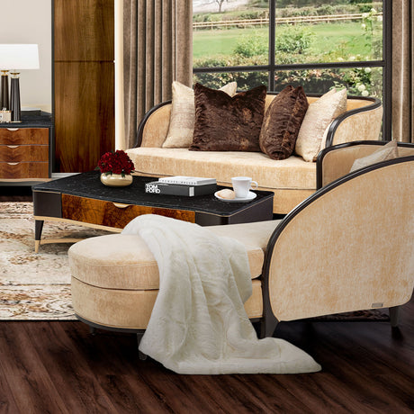 Malibu Crest Crotch Mahogany Crotch Mahogany Rectangular Cocktail Table from Michael Amini - Luna Furniture