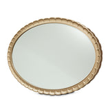 Malibu Crest Crotch Mahogany Burnished Gold Oval Wall Mirror from Michael Amini - Luna Furniture