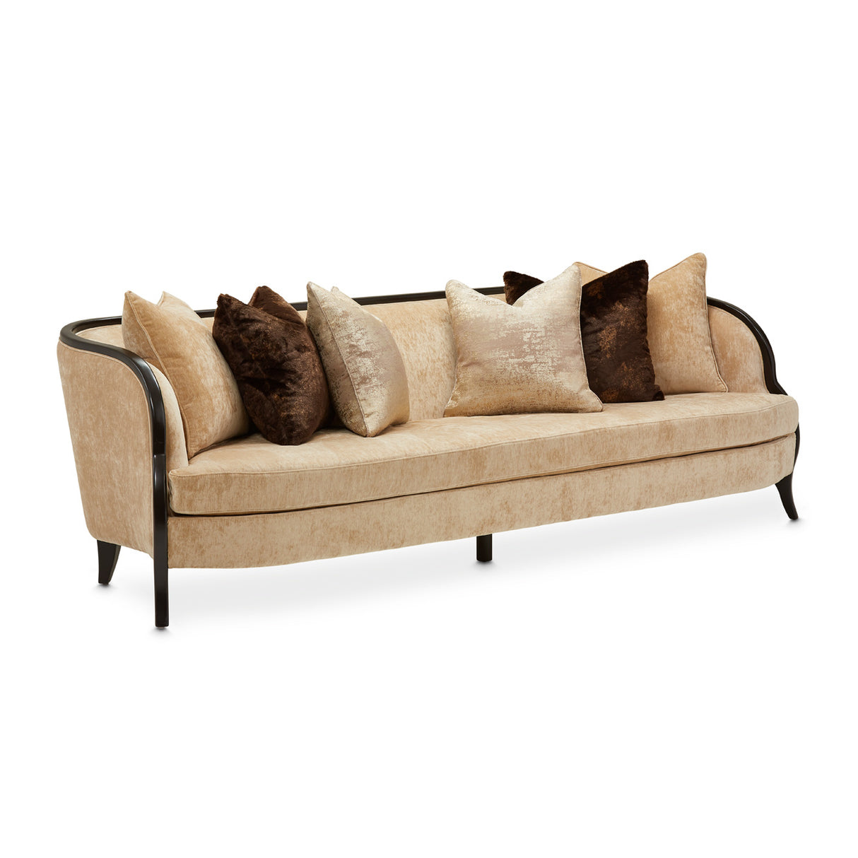 Malibu Crest Crotch Mahogany Dark Espresso Sofa from Michael Amini - Luna Furniture