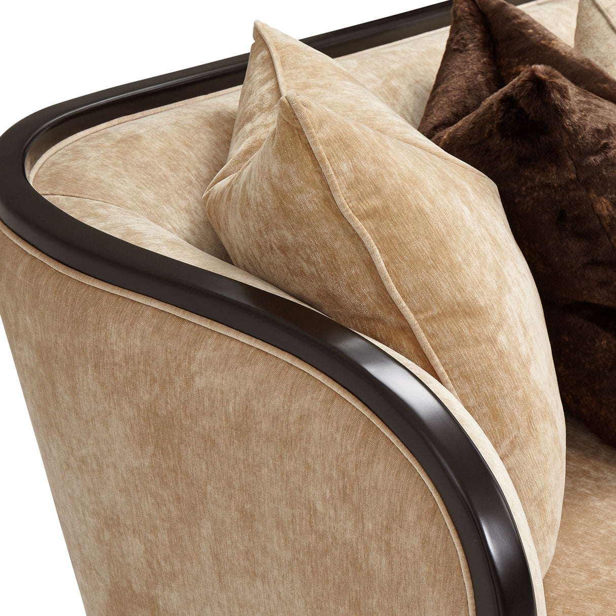 Malibu Crest Crotch Mahogany Dark Espresso Sofa from Michael Amini - Luna Furniture