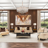 Malibu Crest Crotch Mahogany Dark Espresso Sofa from Michael Amini - Luna Furniture