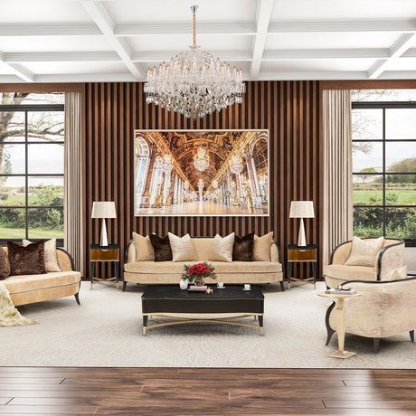 Malibu Crest Crotch Mahogany Dark Espresso Sofa from Michael Amini - Luna Furniture