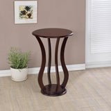 Elton Cherry Round Top Accent Table from Coaster - Luna Furniture