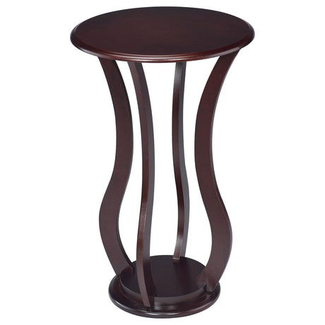 Elton Cherry Round Top Accent Table from Coaster - Luna Furniture