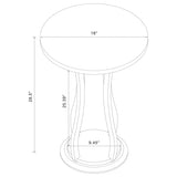 Elton Cherry Round Top Accent Table from Coaster - Luna Furniture