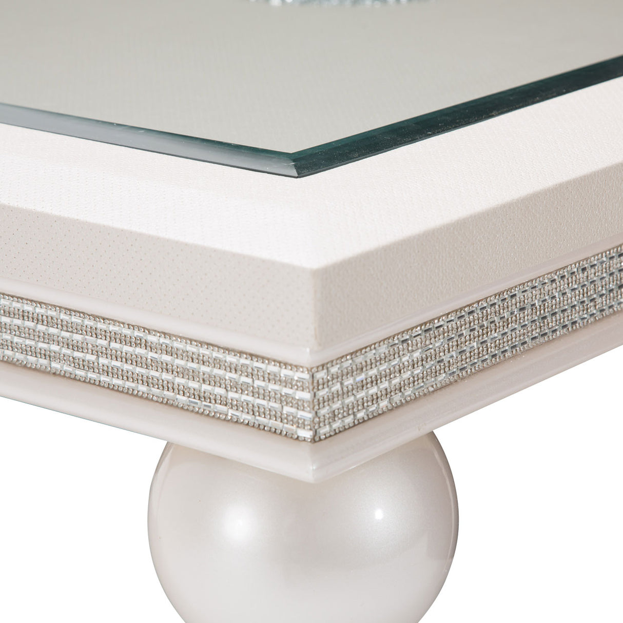 Glimmering Heights Ivory Dining Table from Michael Amini - Luna Furniture