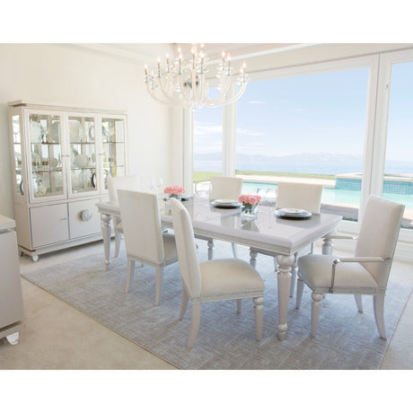 Glimmering Heights Ivory Dining Table from Michael Amini - Luna Furniture