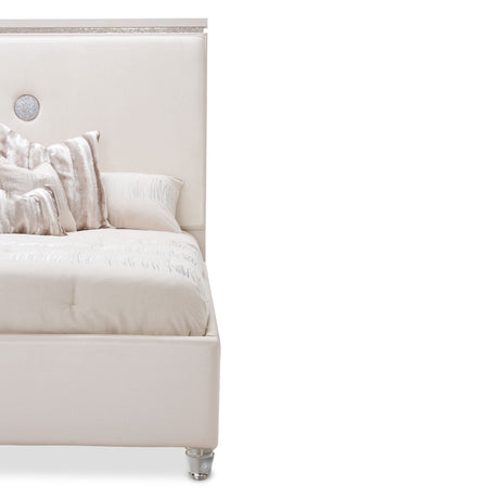 Glimmering Heights Ivory Cal. King Upholstered Bed from Michael Amini - Luna Furniture