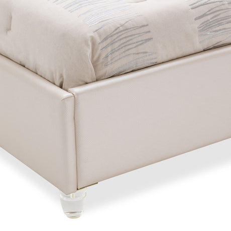 Glimmering Heights Ivory Cal. King Upholstered Bed from Michael Amini - Luna Furniture