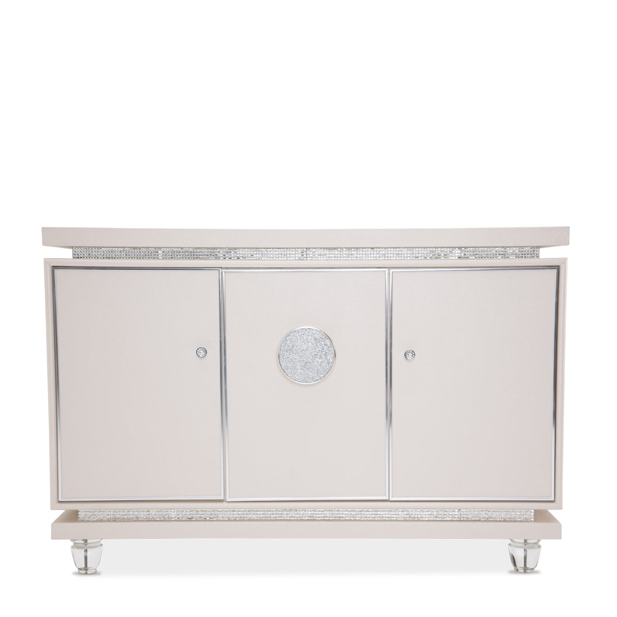 Glimmering Heights Ivory Sideboard With Mirror from Michael Amini - Luna Furniture