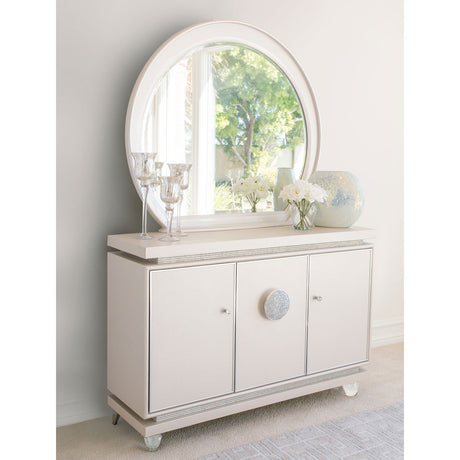 Glimmering Heights Ivory Sideboard With Mirror from Michael Amini - Luna Furniture
