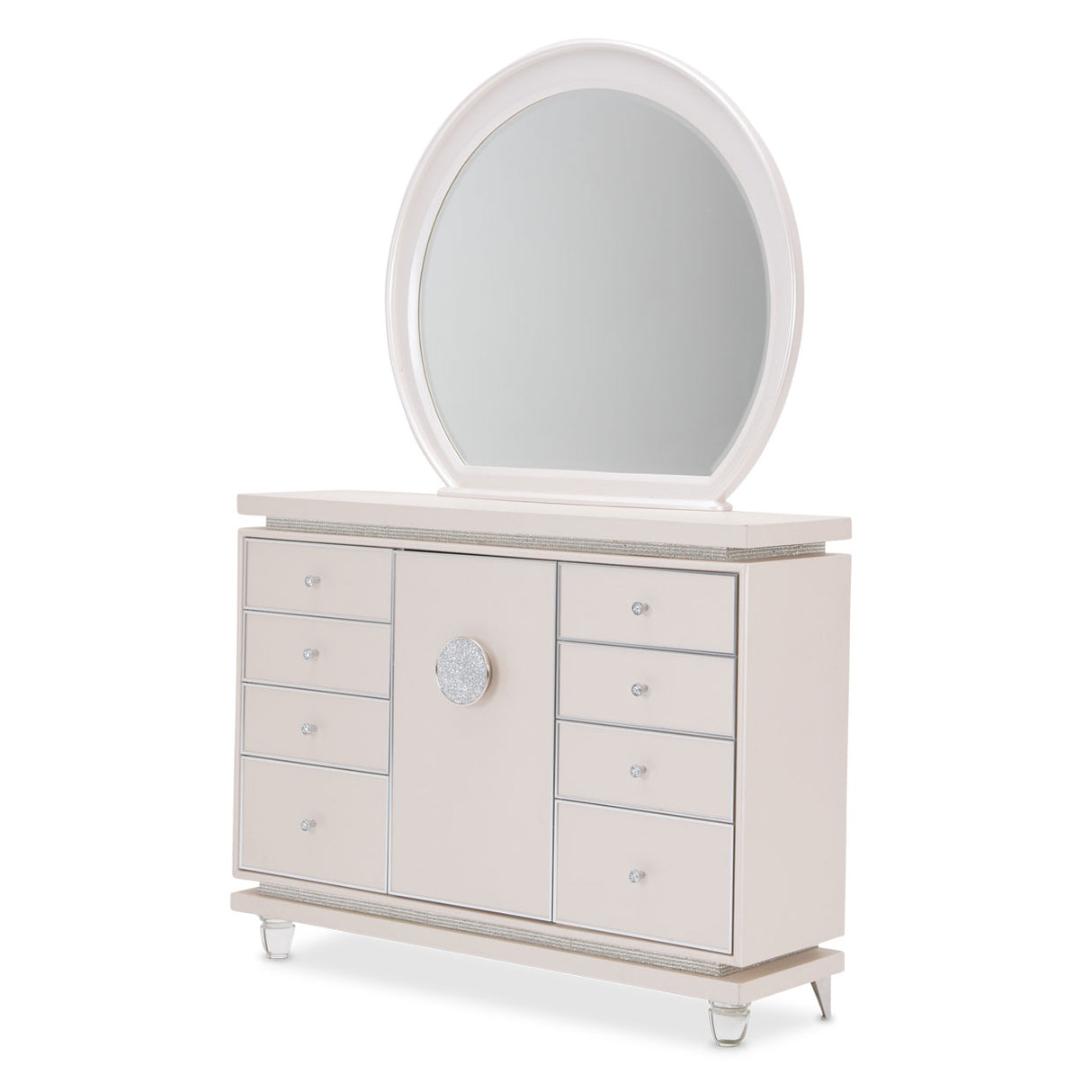 Glimmering Heights Ivory Dresser With Mirror from Michael Amini - Luna Furniture
