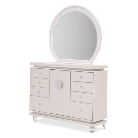 Glimmering Heights Ivory Dresser With Mirror from Michael Amini - Luna Furniture