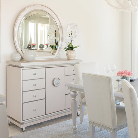 Glimmering Heights Ivory Dresser With Mirror from Michael Amini - Luna Furniture