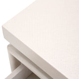 Glimmering Heights Ivory Upholstered Vanity Desk from Michael Amini - Luna Furniture