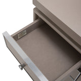Glimmering Heights Ivory Upholstered Vanity Desk from Michael Amini - Luna Furniture