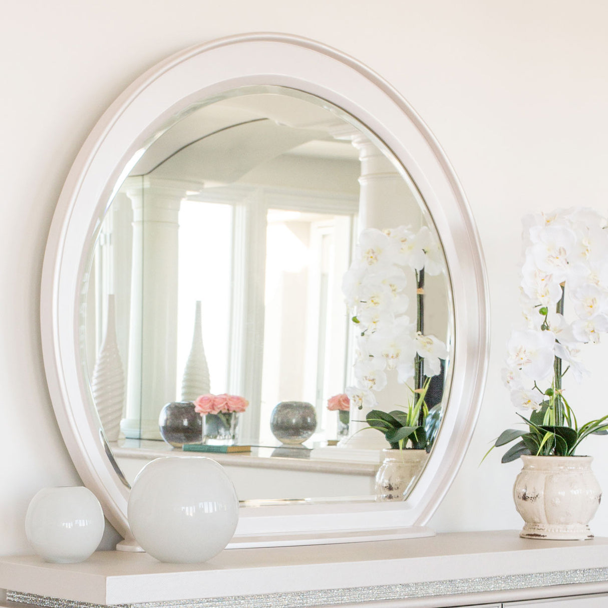 Glimmering Heights Ivory Mirror from Michael Amini - Luna Furniture