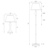 Griffin Brushed Nickel 3-Piece Slender Lamp Set from Coaster - Luna Furniture
