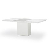 Horizons Cloud White Rectangular Dining Table from Michael Amini - Luna Furniture