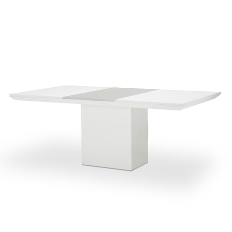 Horizons Cloud White Rectangular Dining Table from Michael Amini - Luna Furniture